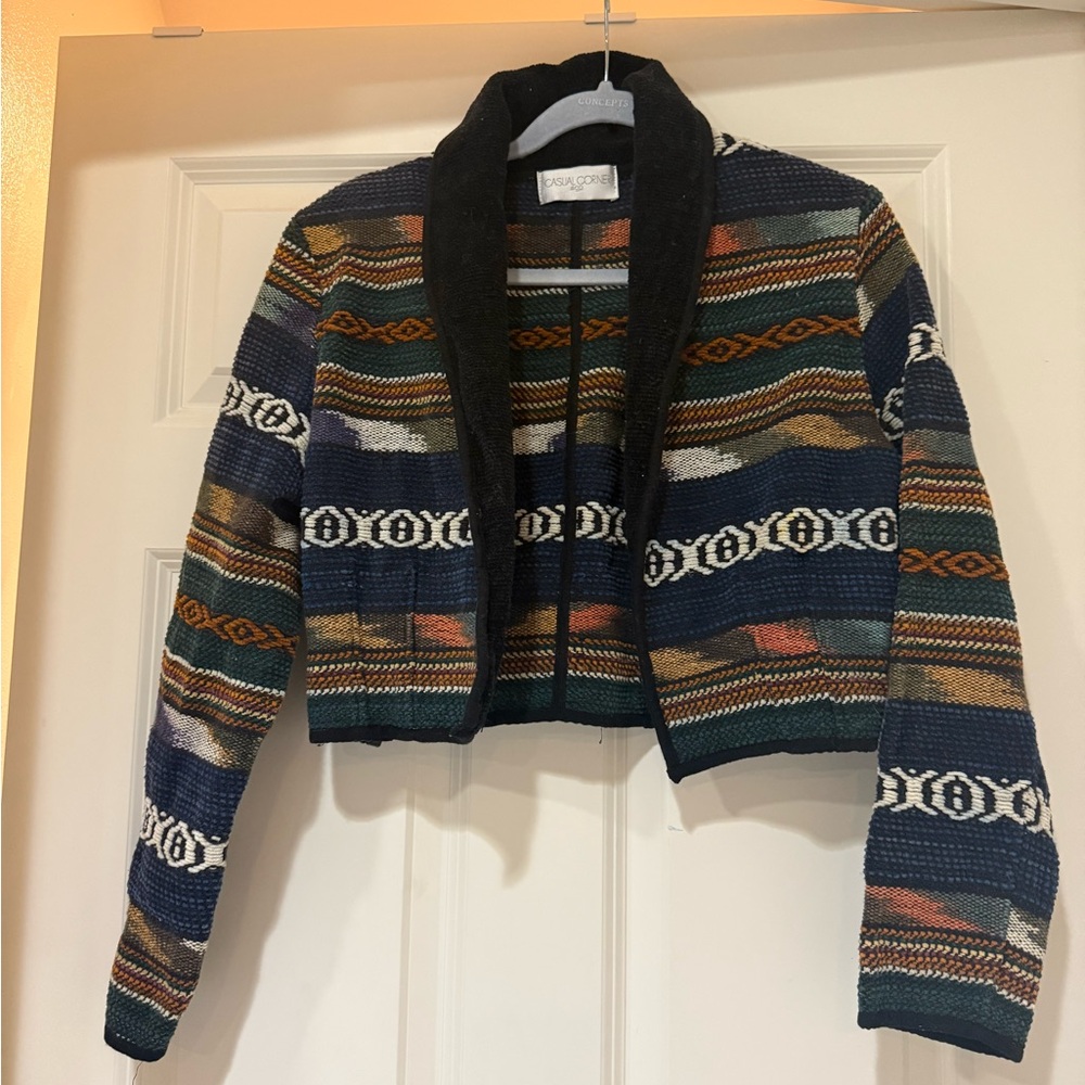 Vintage Casual Corner Western Patterned Jacket - Picture 1 of 5